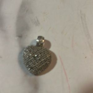 Sterling silver paved heart no necklace it is lost . Euc!!